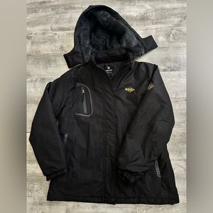 Wantdo Men's Waterproof Winter Jacket Warm Winter Coat Ski Jacket Hooded Sz M